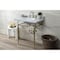 Kingston Brass 30 Carrara Marble Console Sink with Brass Legs, Marble WhiteBrushed Brass LMS3022M87 - alternate 7
